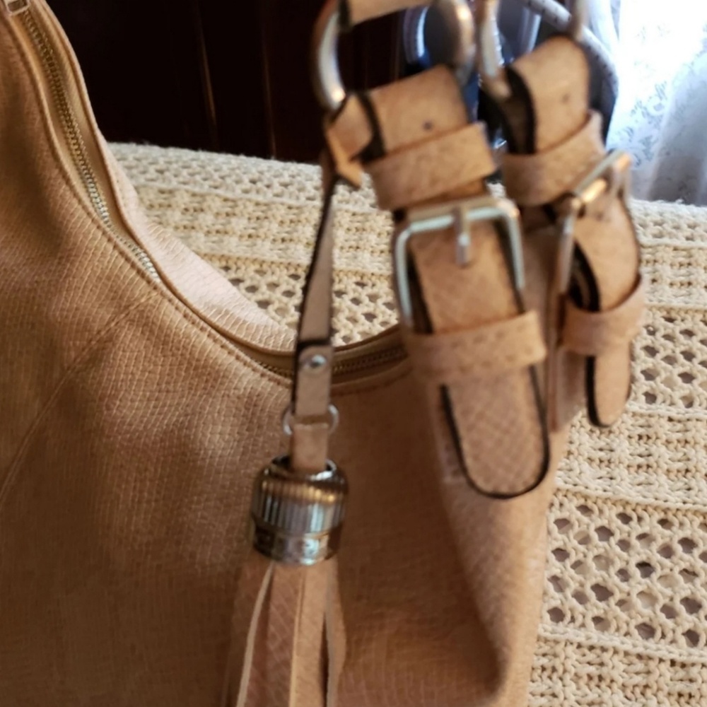CARLOS FALCHI VEGAN SNAKESKIN HOBO BAG - Picture 3 of 8